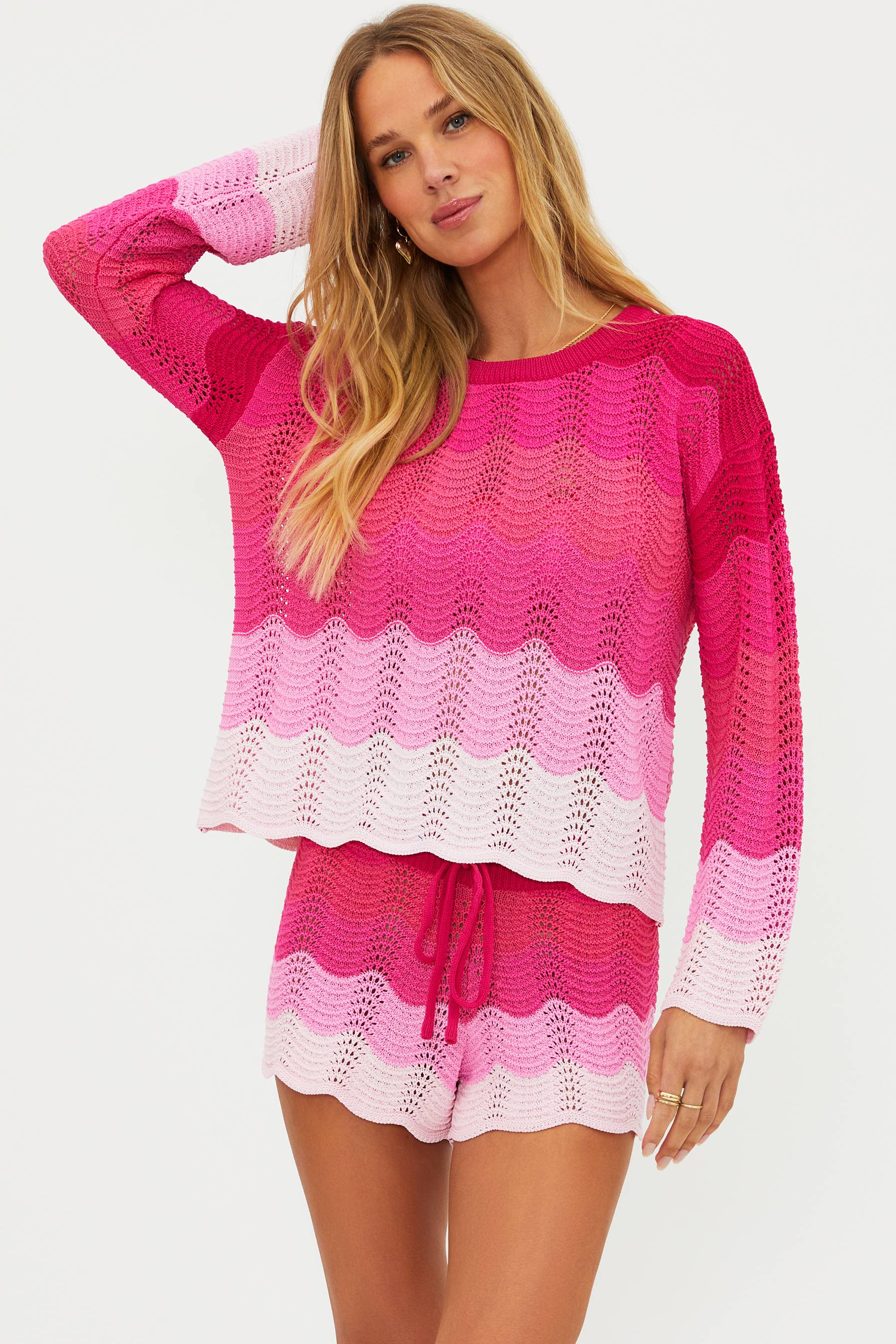 Beach Sweater Electric Pink Wave - Image 9