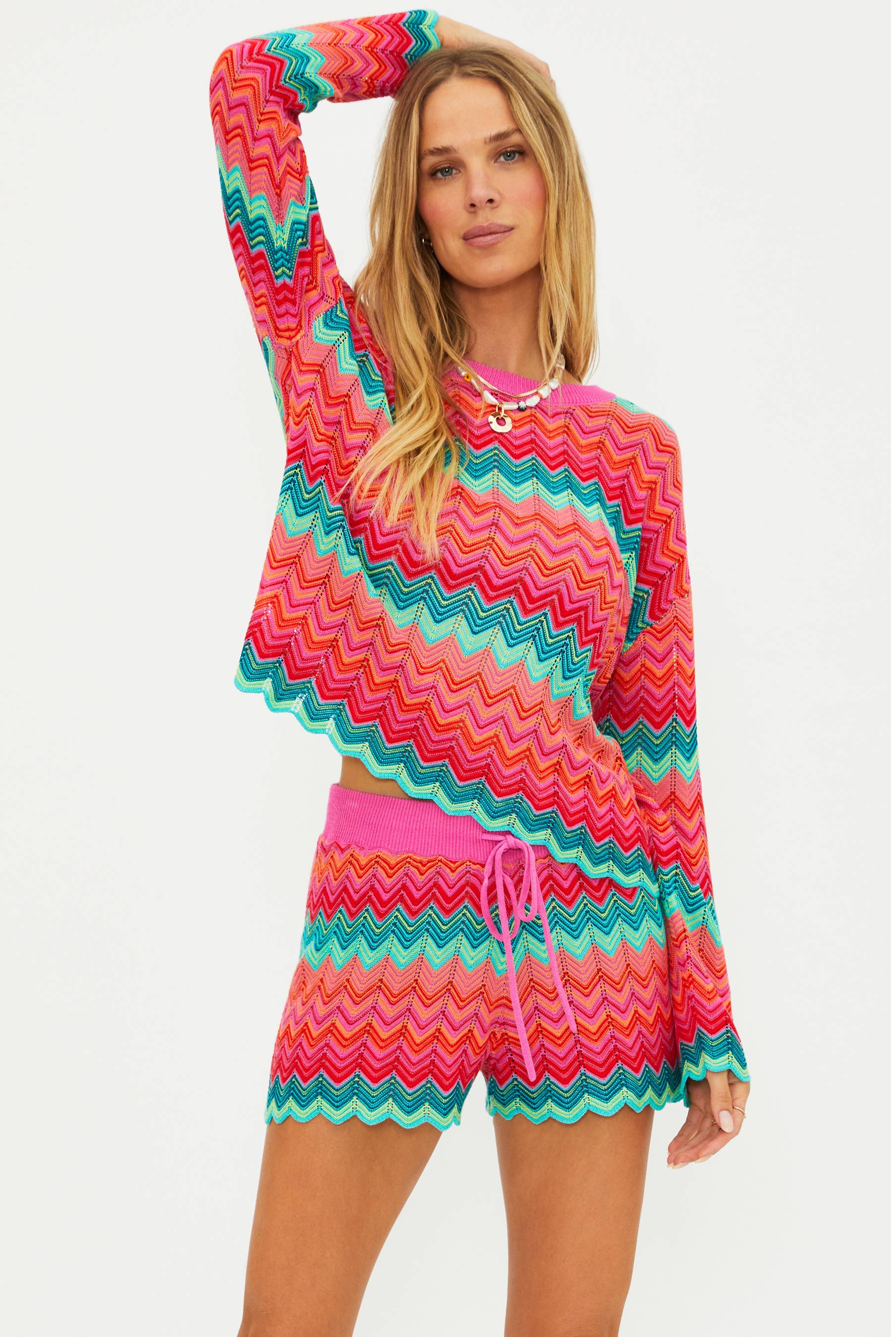 Beach Sweater Strawberry Ice Chevron - Image 5