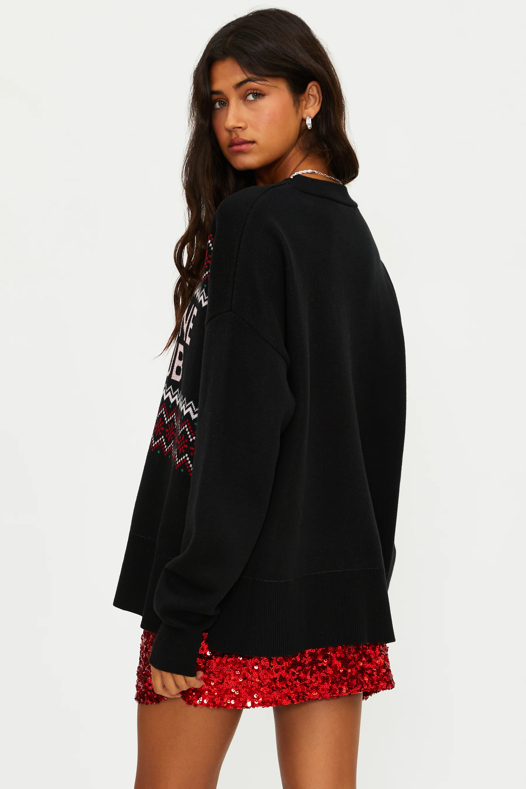 Anthropologie X Beach Riot Callie Sweater Cheers Champagne Ski Club - Image 2
