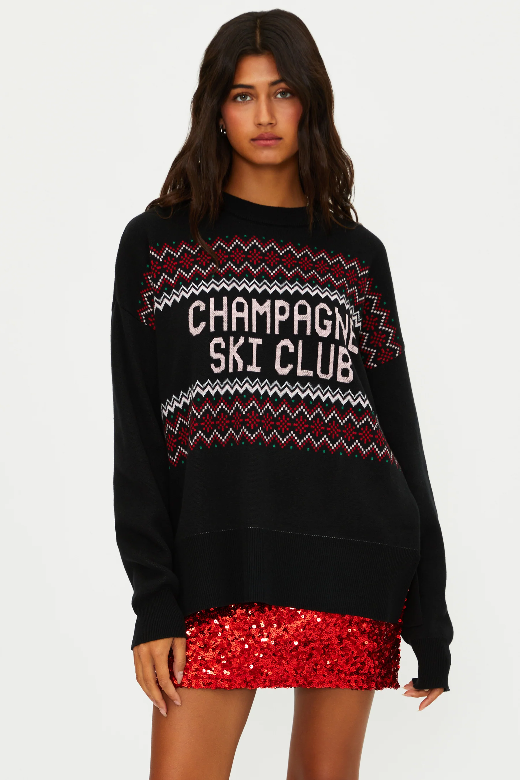 Anthropologie X Beach Riot Callie Sweater Cheers Champagne Ski Club - Image 5