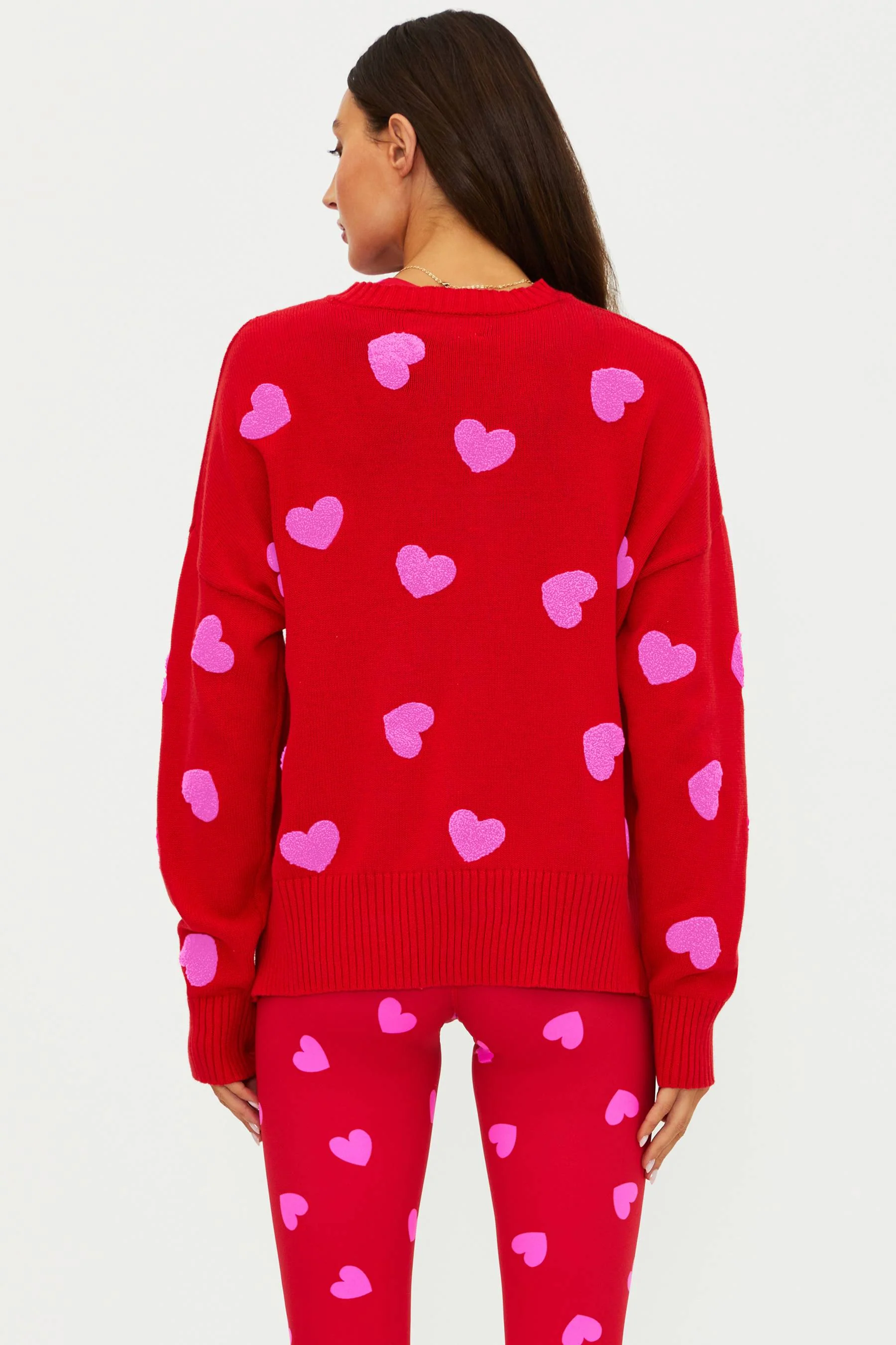 Callie Sweater Royal Red Hearts - Image 8