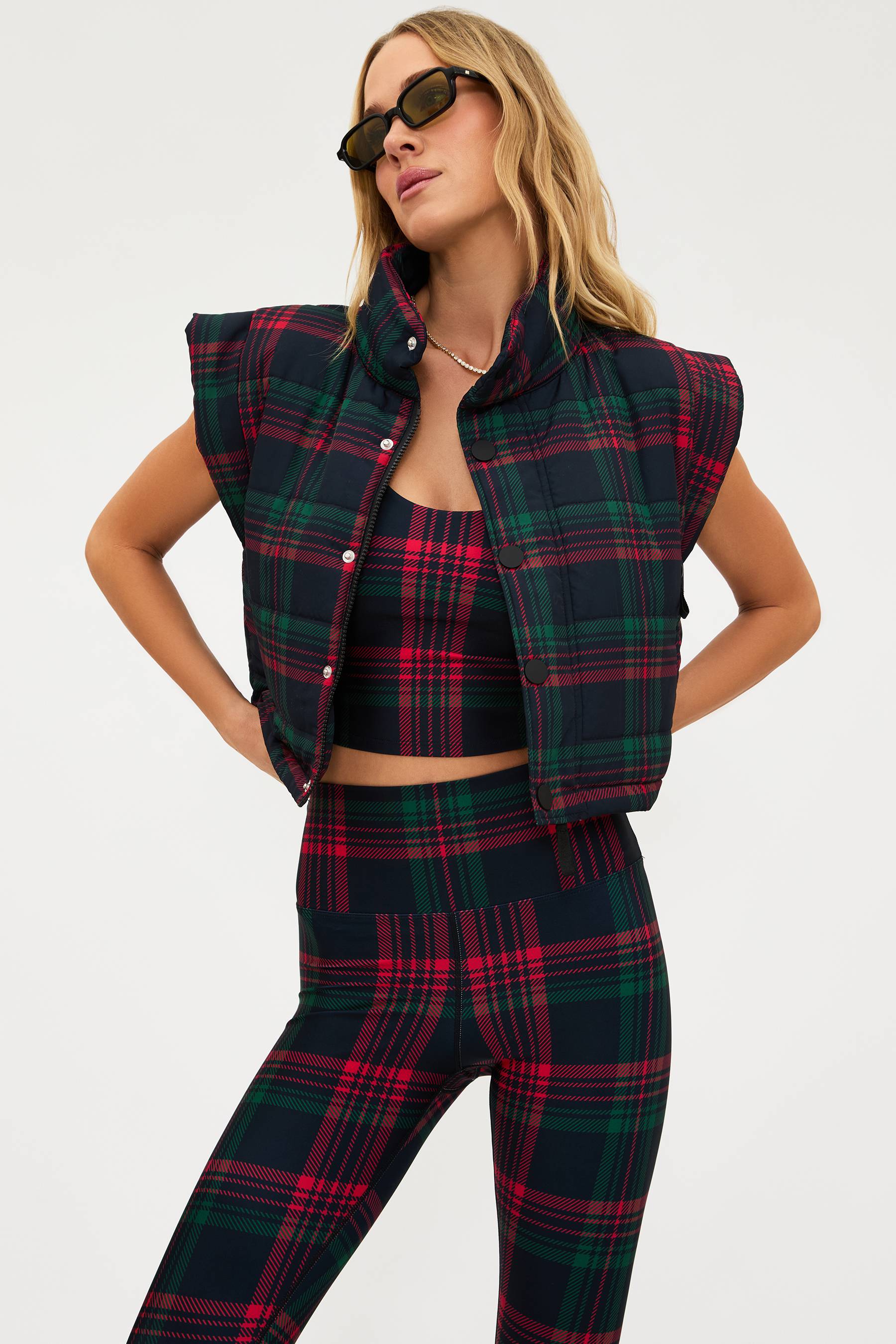 Canyon Puffer Vest Ribbon Plaid - Image 10