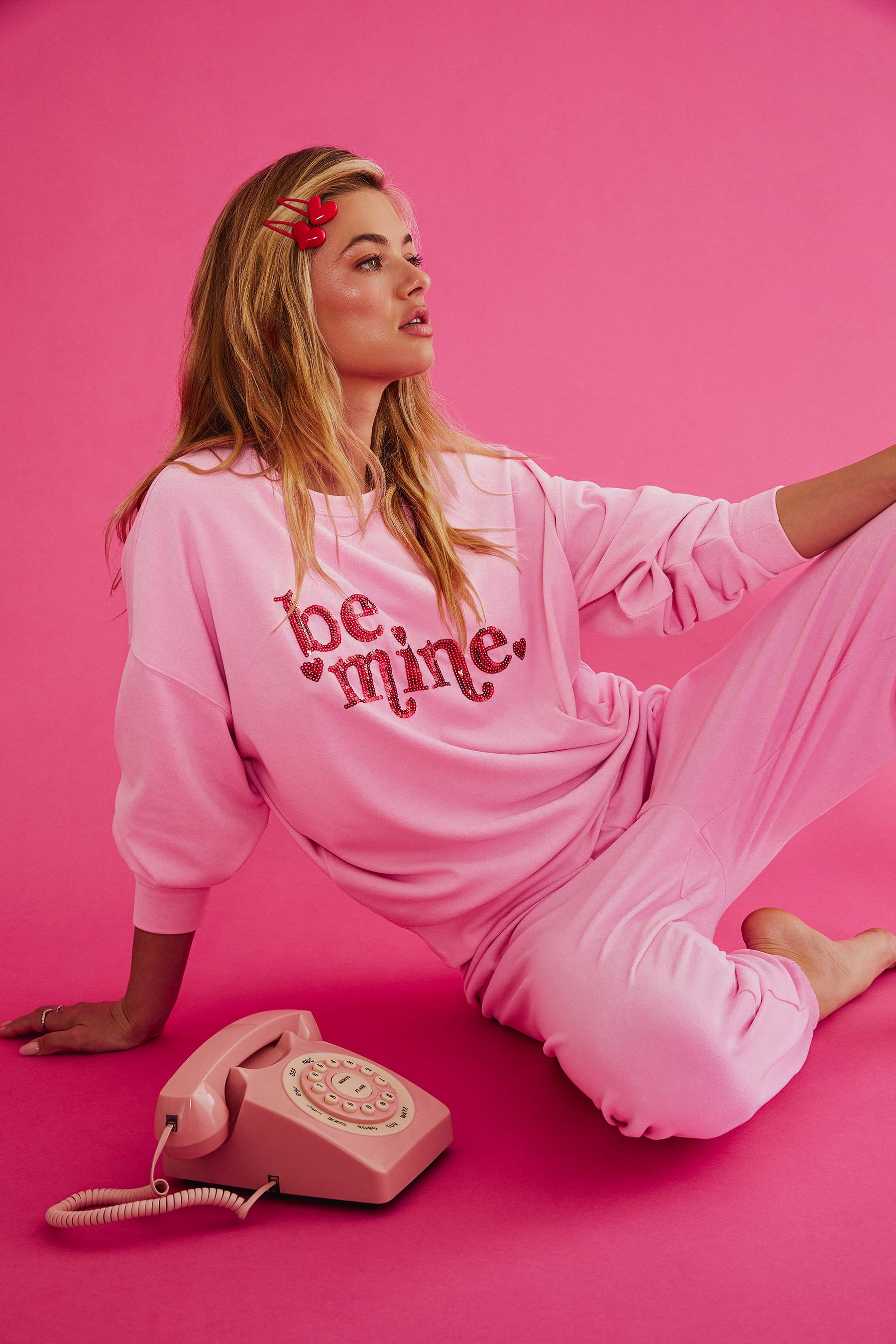Devyn Oversized Sweatshirt Lovely Pink - Image 3