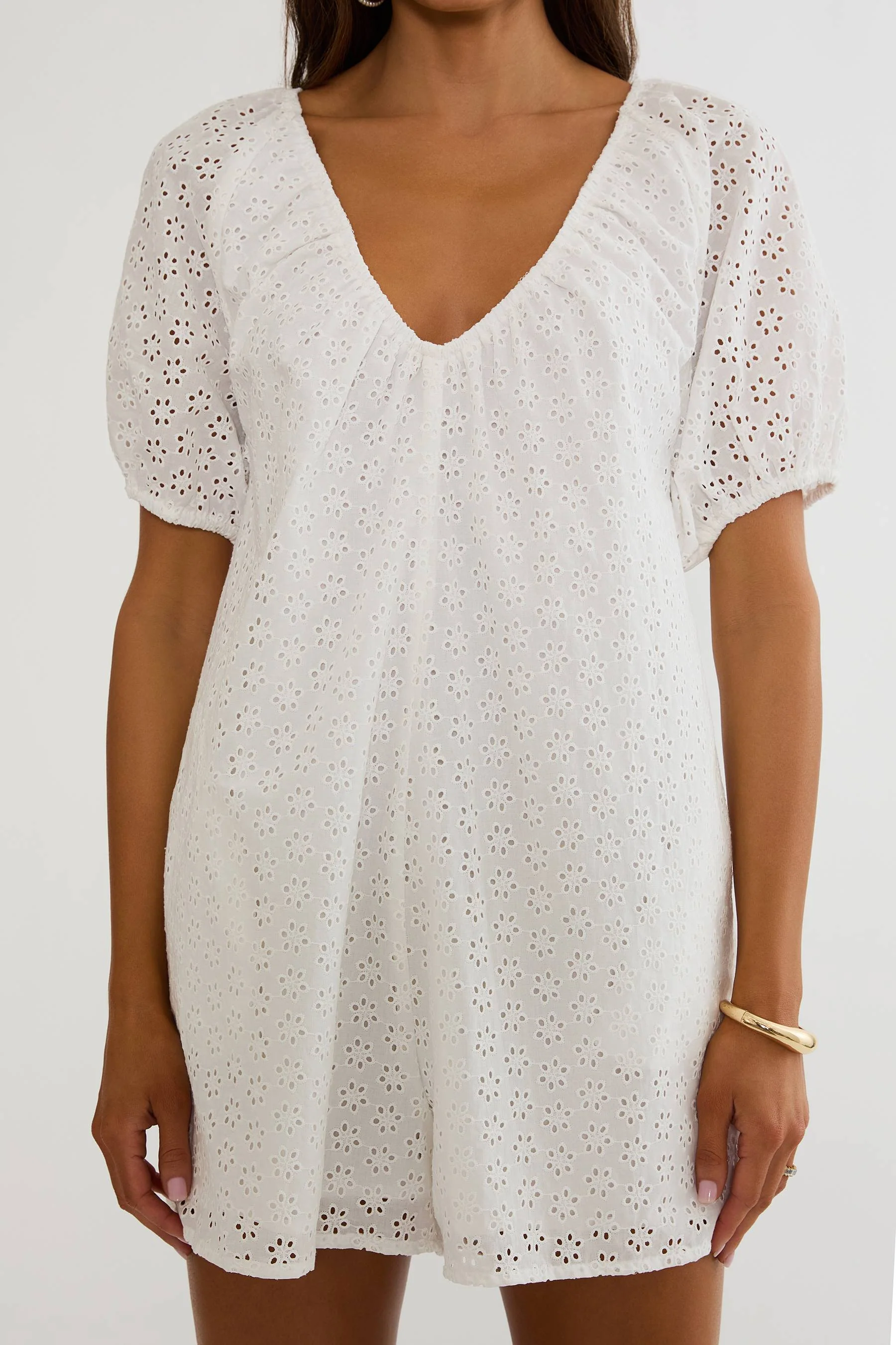 Ellery Romper White Eyelet - Image 3
