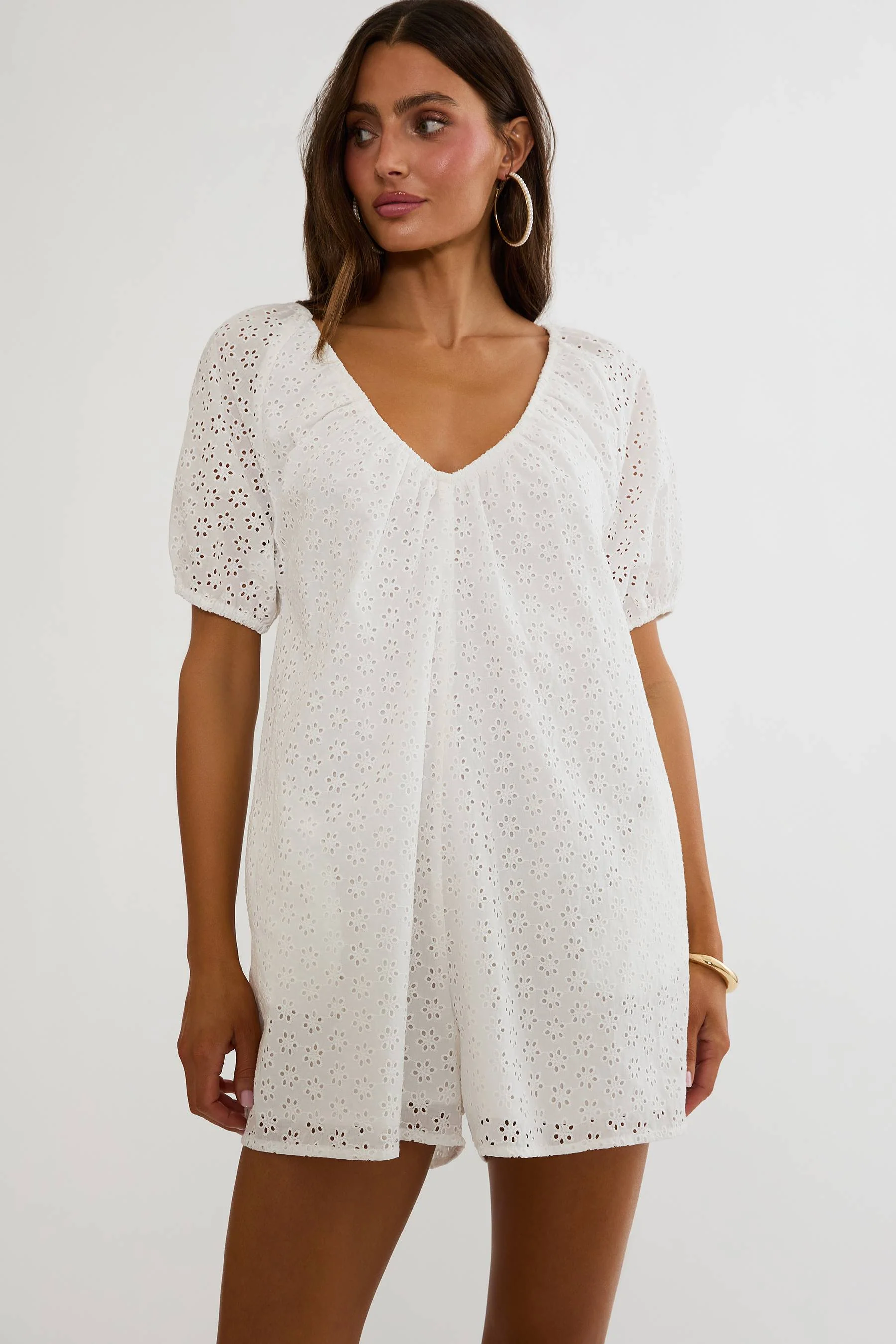 Ellery Romper White Eyelet - Image 4