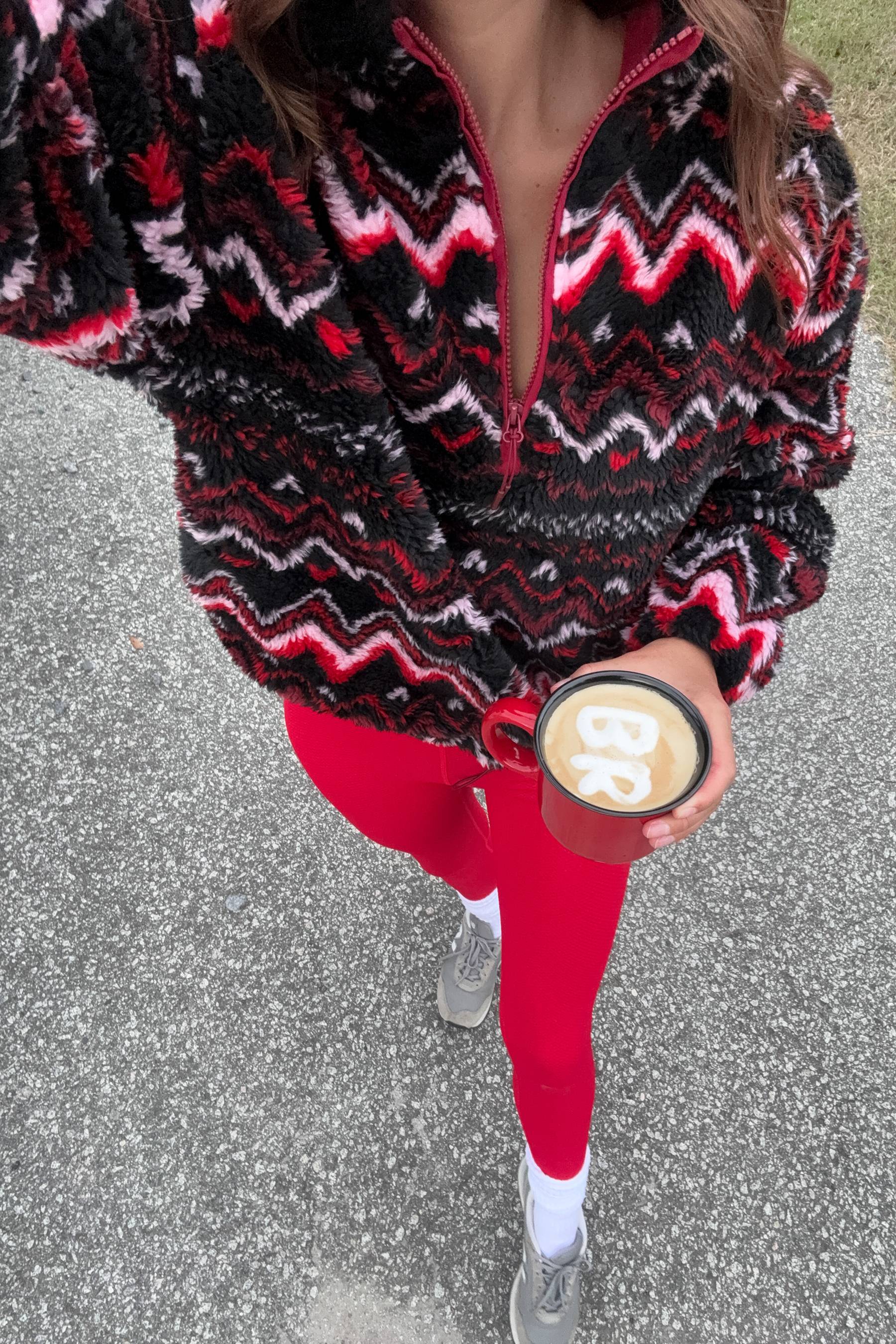 Anthropologie X Beach Riot Leona Sherpa Black Cheers Fairisle - Image 11