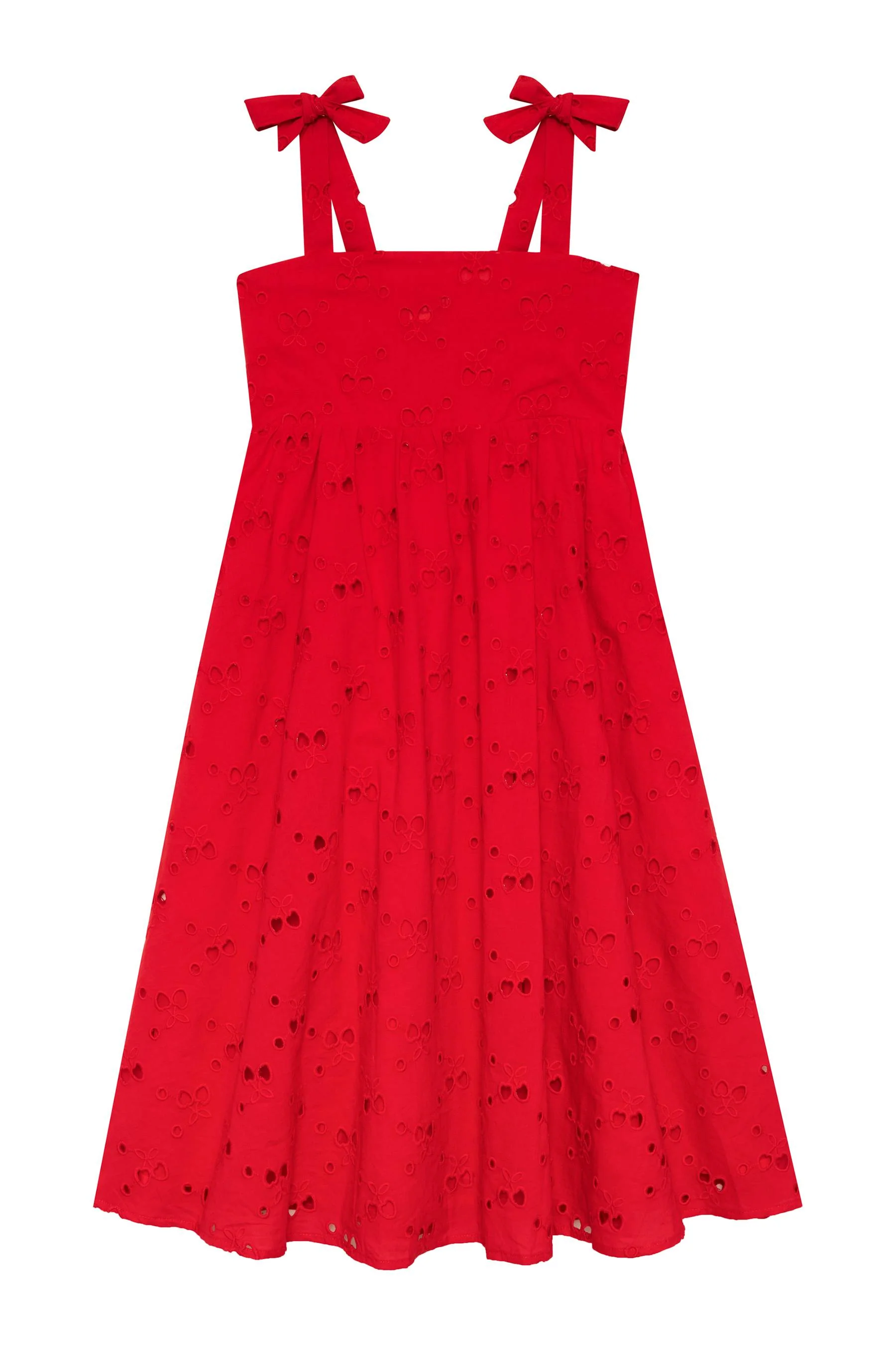 Little Charlotte Dress Cherry Eyelet - Image 2