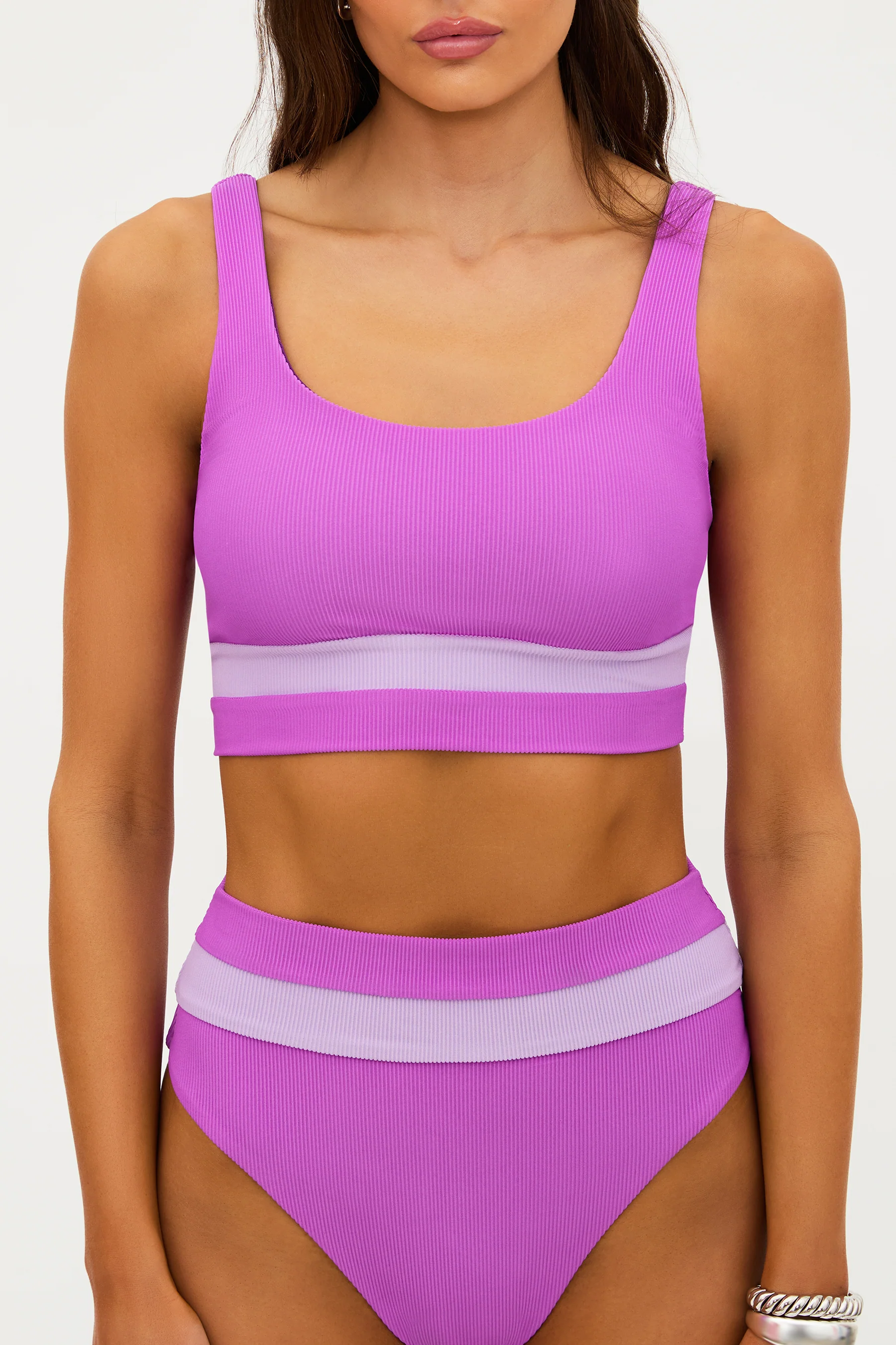 Mackenzie Top Lavender Violet Colorblock - Image 3