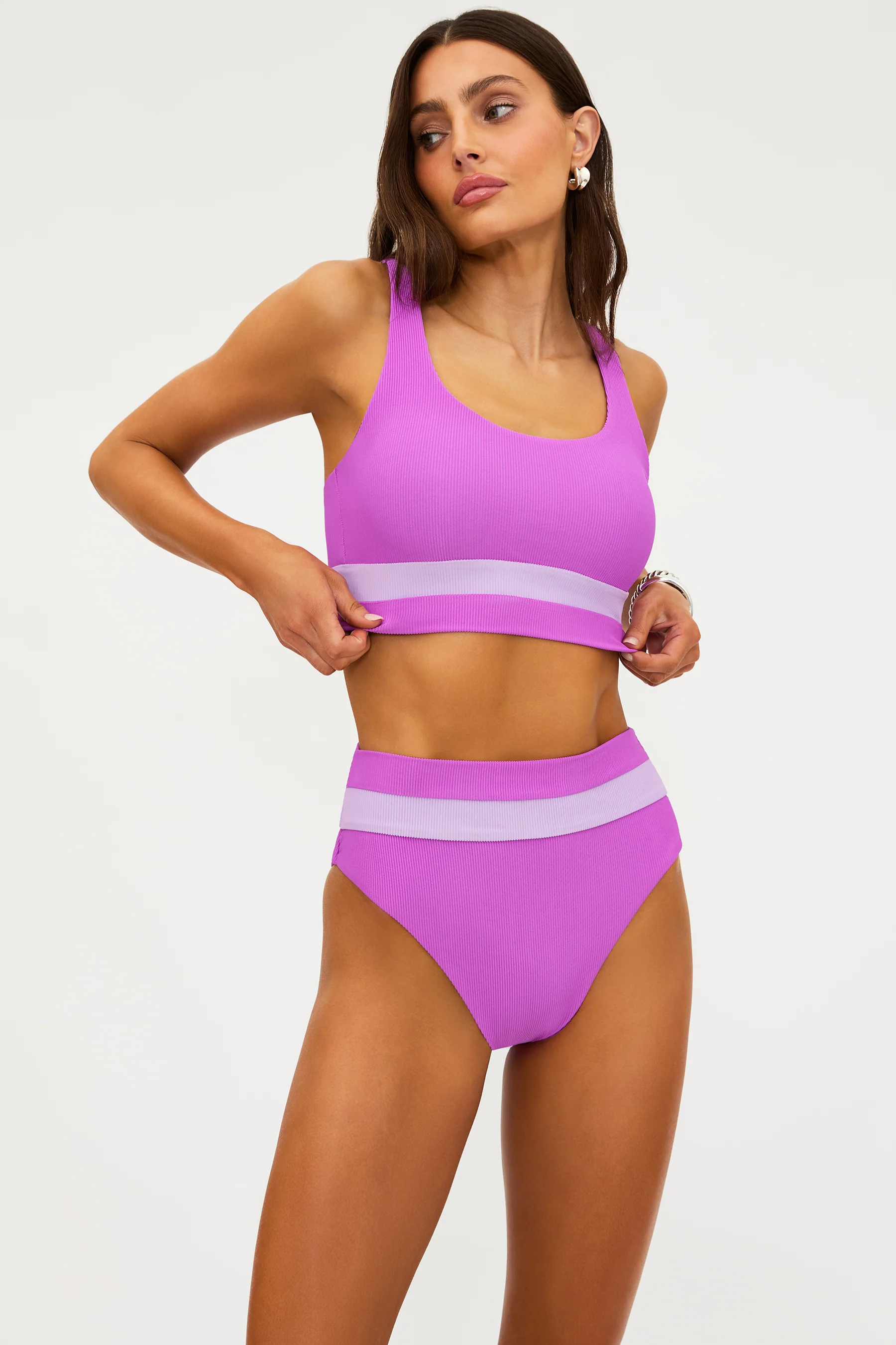 Mackenzie Top Lavender Violet Colorblock - Image 4